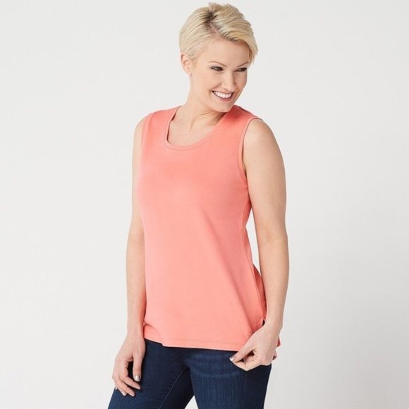 Coral Fusion Shirttail Hem Tank - Picture 1 of 3